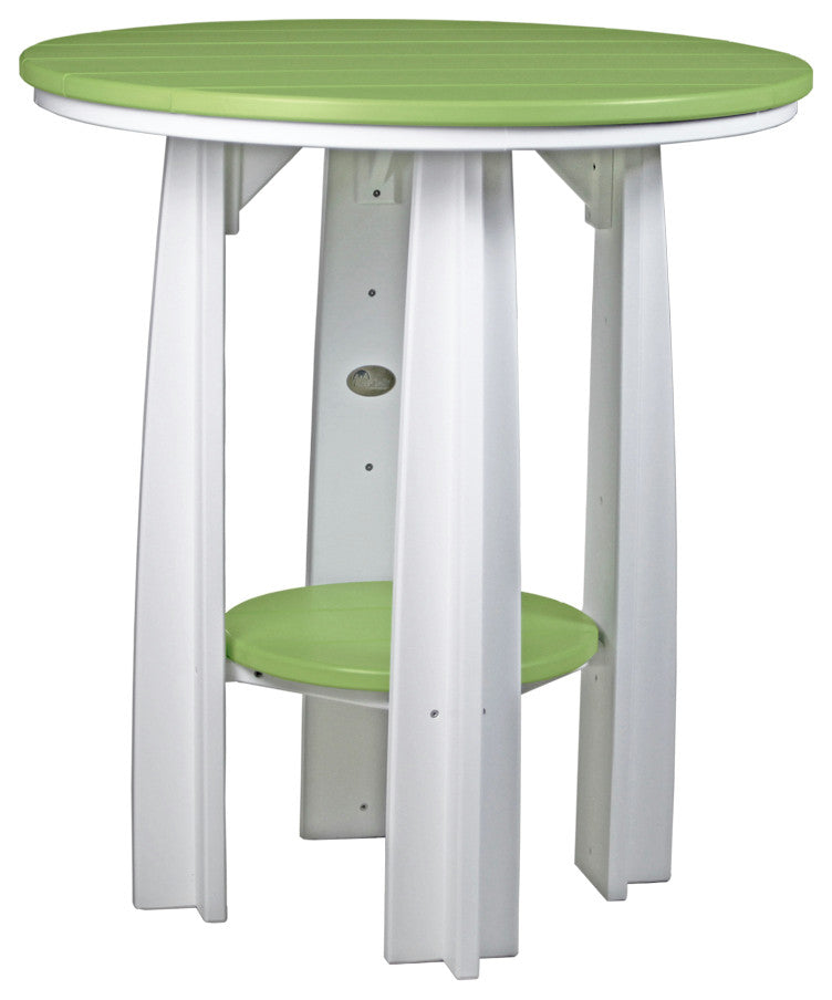 Poly Balcony Table, Lime Green & White