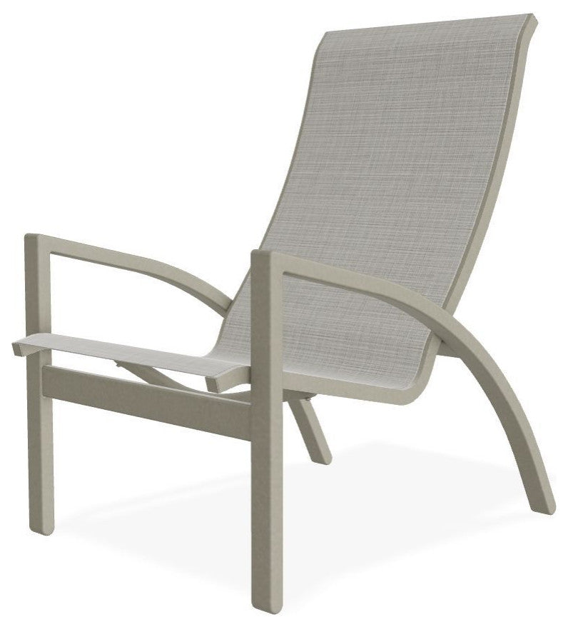 Kendall Sling Stackable Outdoor Lounge Chair, Deacon/Storm