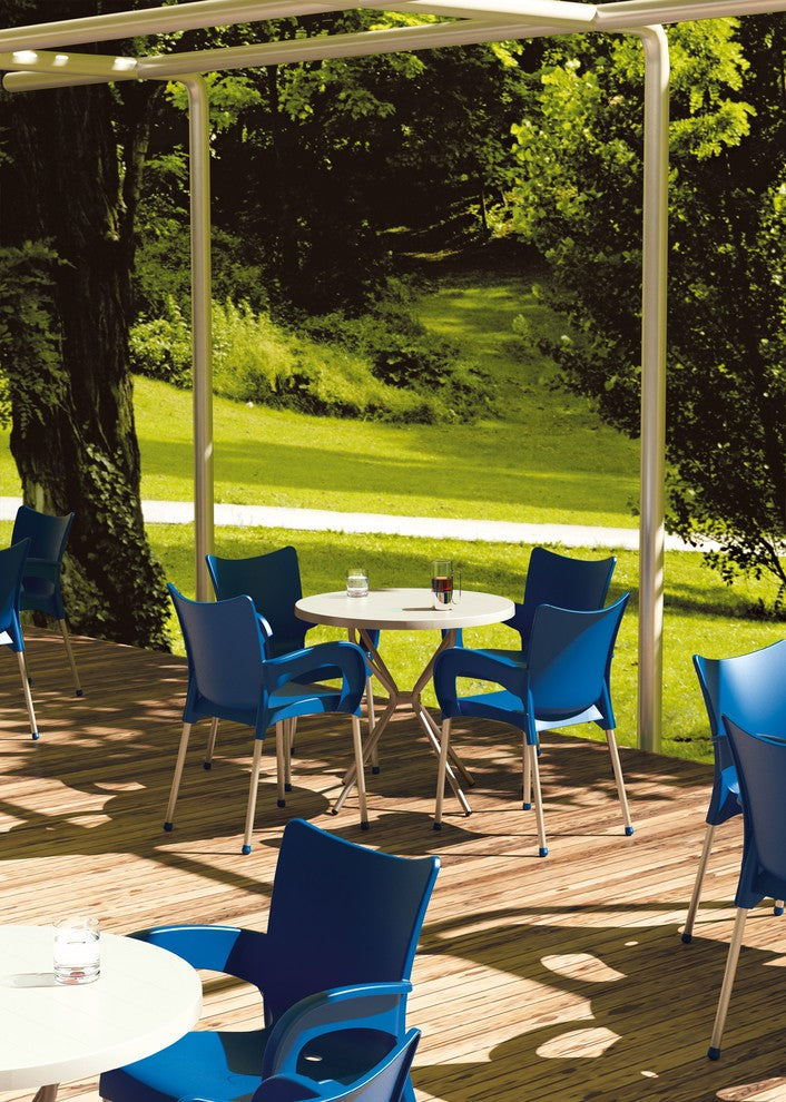 Compamia Romeo Outdoor Dining Armchairs, Set of 2, Dark Blue