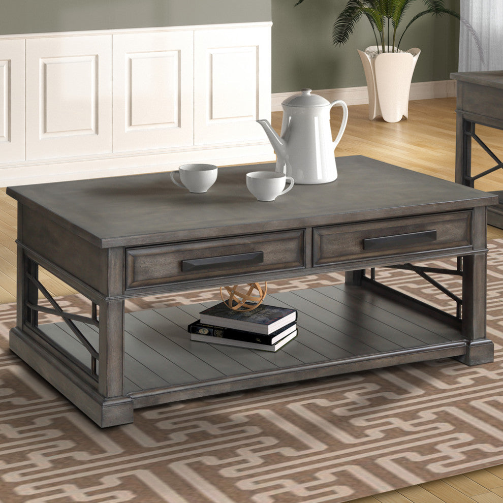 Cocktail Table With 2 End Tables and Console Table