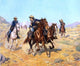 Charles Schreyvogel Saving Their Lieutenant - 20" x 25" Premium Canvas Print