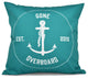 18"x18" Gone Overboard, Word Print Pillow, Green