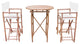 Director High Round 3-Piece Table Set, White