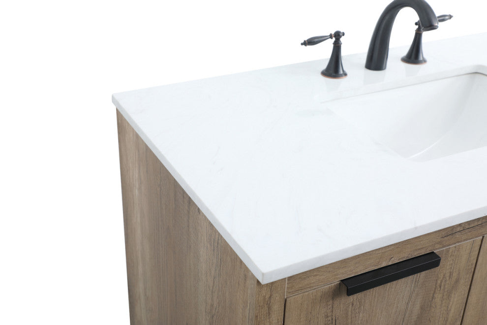 Bethany Single Bathroom Vanity, Natural Oak, 42"
