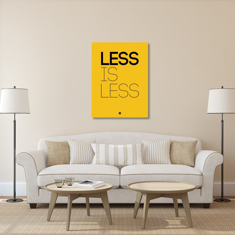 "Less Is Less Poster Yellow" Fine Art Print