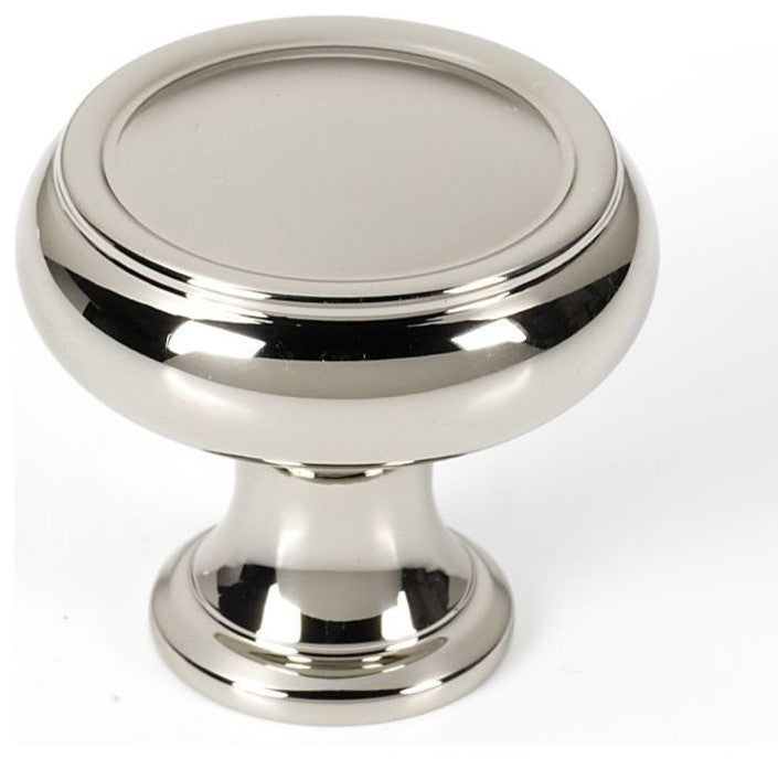 Alno, Cabinet Knob, Polished Nickel, 1"x1"x1"