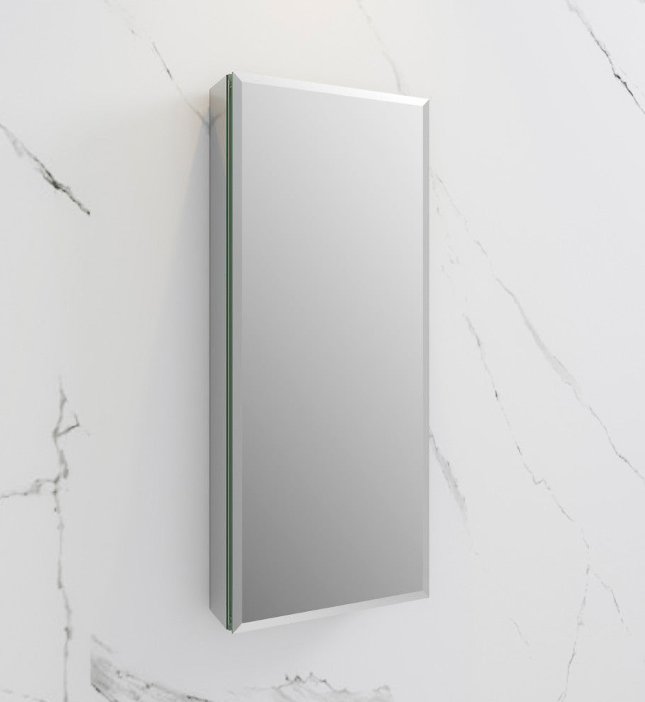 Fresca 15"Wx36"H Bathroom Medicine Cabinet With Mirrors, Beveled Edge