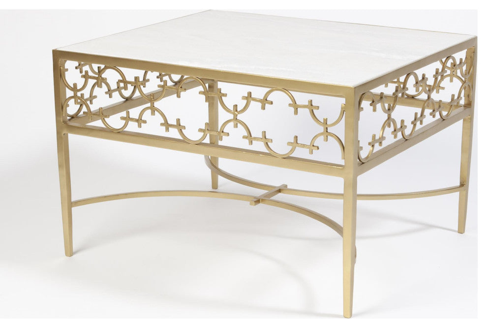 C, Fret Cocktail Table, Gold
