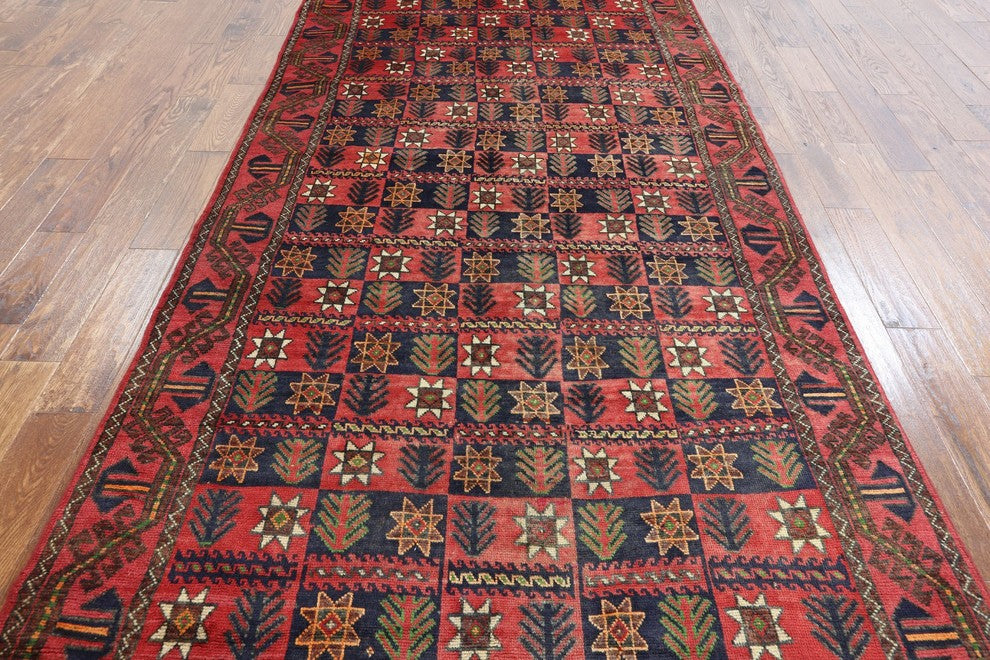 5'x9 Persian Handmade Oriental Balouch Wool On Wool Area Rug, W2312