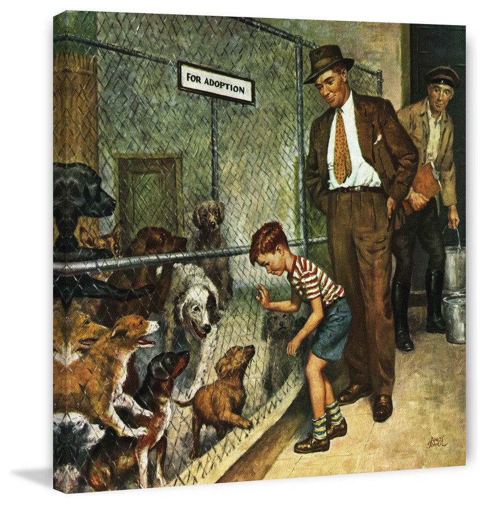 "Dog Pound" Painting Print on Canvas by Amos Sewell