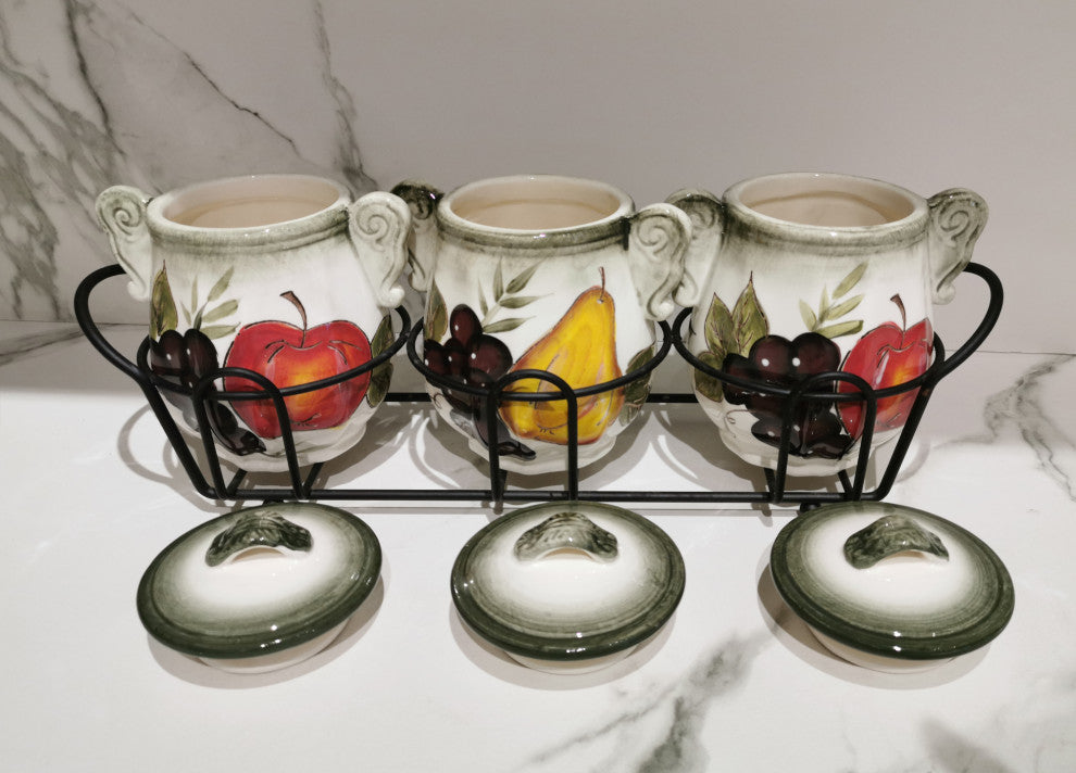 Regina Set of 3 Jar Set in Stand By Lorren Home Trends