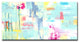 Multi Color Pattern' Ready2HangArt Canvas by Leslie Owens, 24"x12"