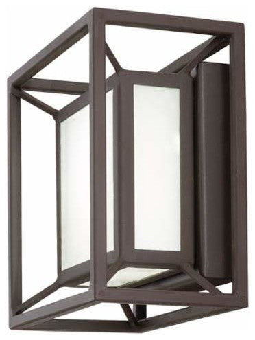 Outline LED Pocket Lantern, Sand Bronze With Clear Glass