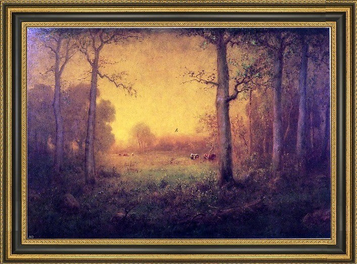 George Inness Rural Landscape Framed Premium Canvas Print, 18"x27"