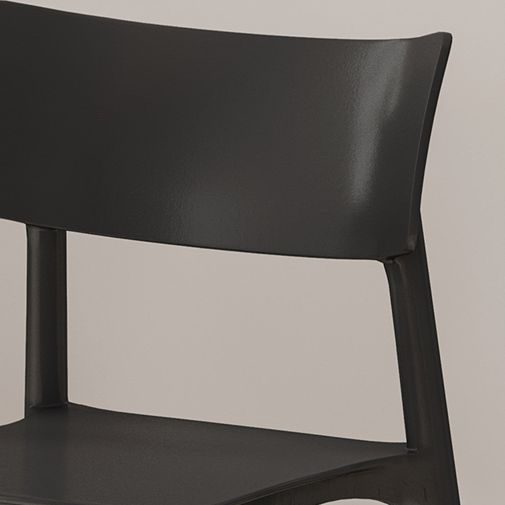 Isabel Dining Chair With Beech Wood Legs, Set of 2, Black, Natural
