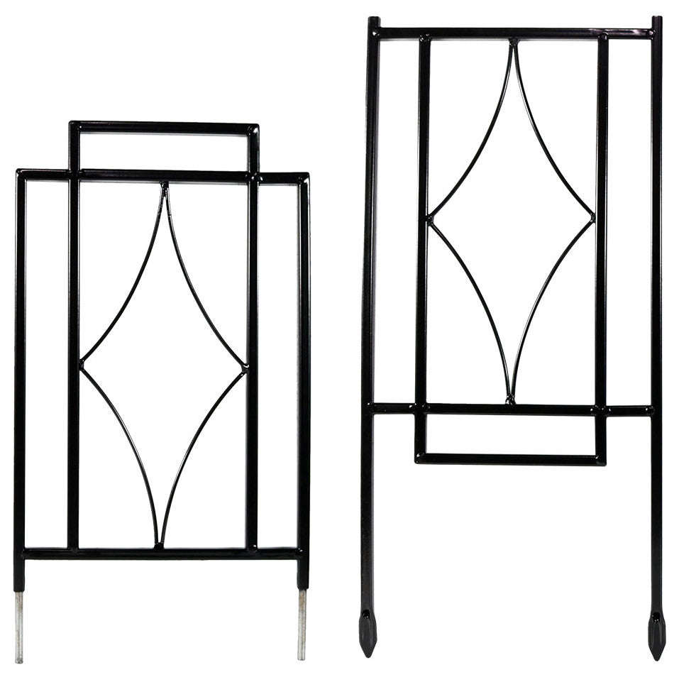 Sunnydaze 30" Durable Metal Wire Contemporary Garden Trellises, Set of 2