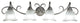 Bella 4-Light Vanity, Brushed Nickel