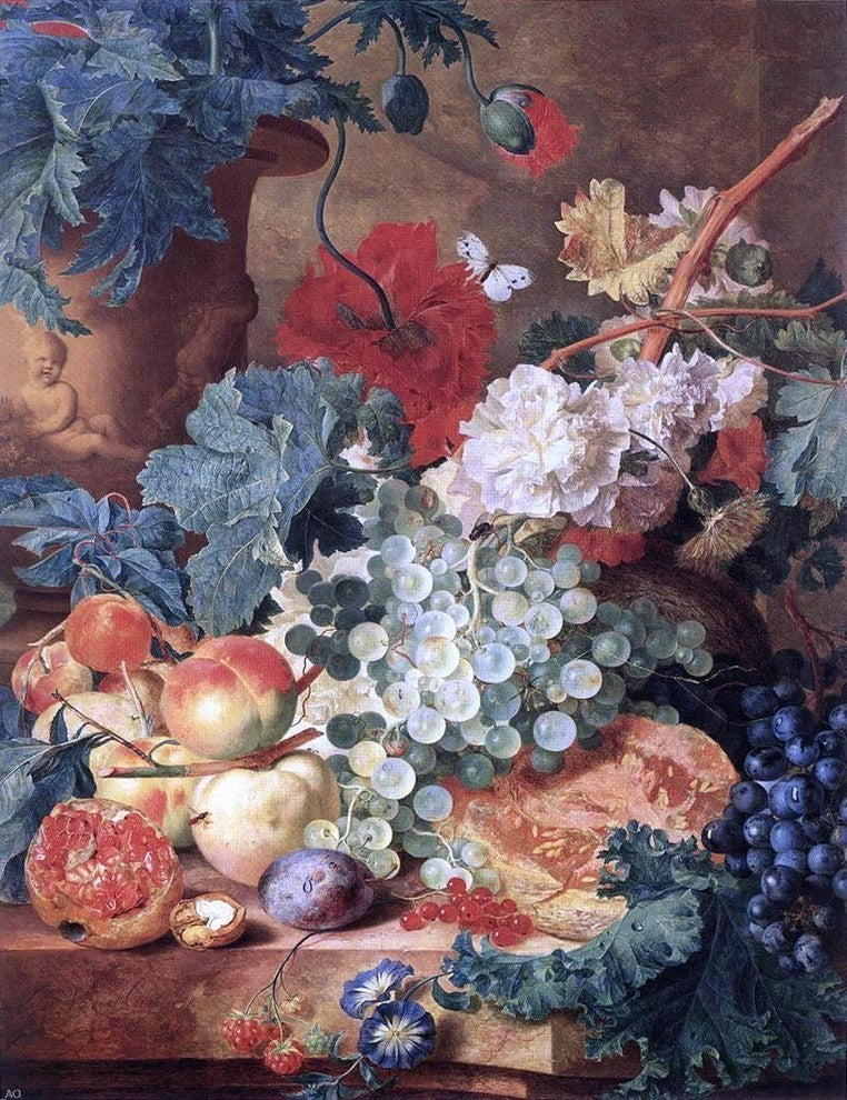 Jan Van Huysum Fruit StillLife Premium Canvas Print