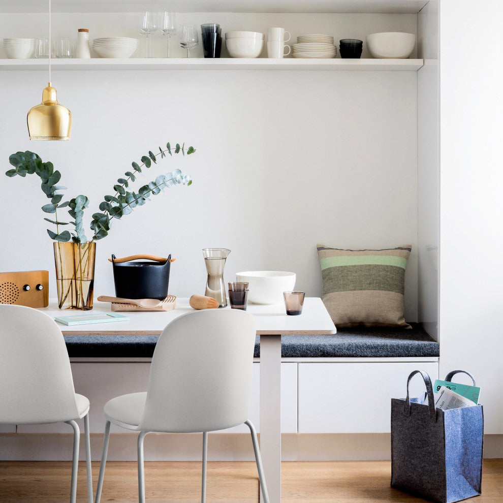 Set of 4 Stackable Dining Stacking Chairs With Padded Seat Faux Leather Metal, White