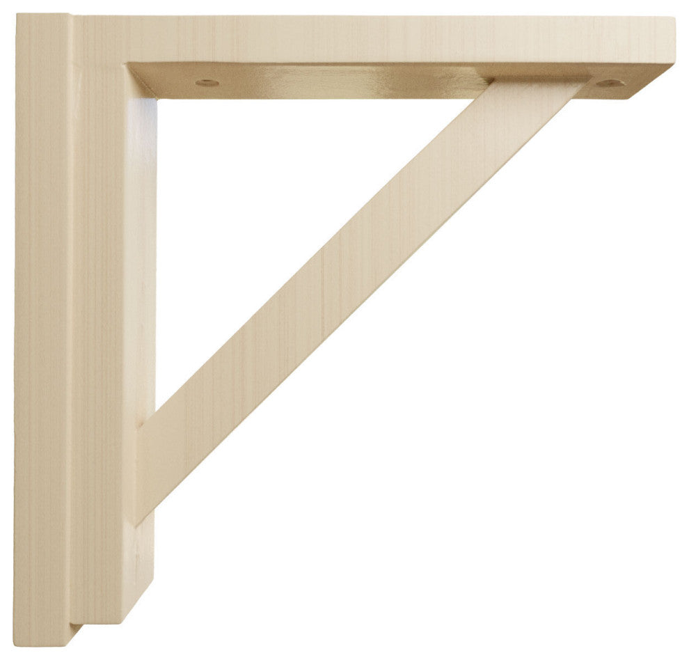 2 1/2"W x 10 3/4"D x 10 1/4"H Traditional Shelf Bracket, Rubberwood