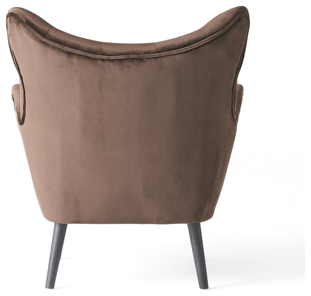 GDF Studio Danielle Brown Velvet Arm Chair