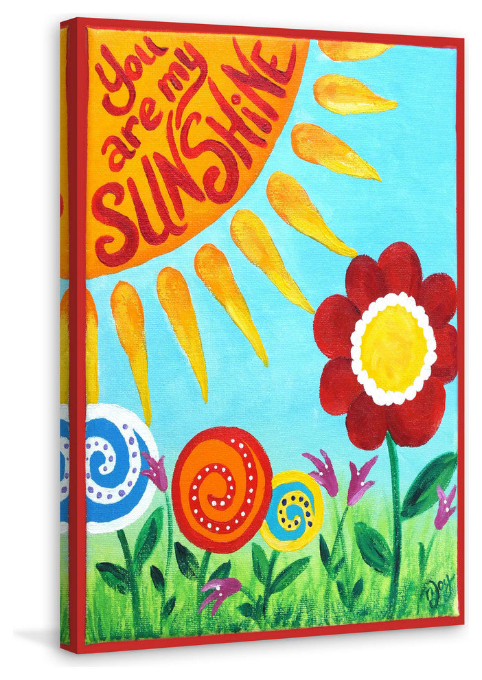 Marmont Hill, "Sunshine Floral" by Nicola Joyner Print on Wrapped Canvas, 12x18