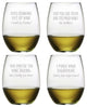 Uncorked 4-Piece Stemless Wine Glass Set