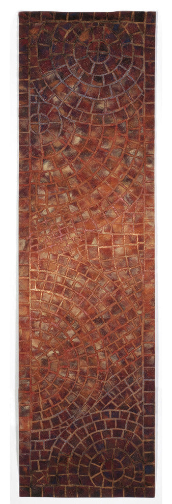 Visions V Arch Tile Indoor/Outdoor Rug Red 2'3"x8'