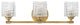 Elle 3-Light Bath, Heritage Brass