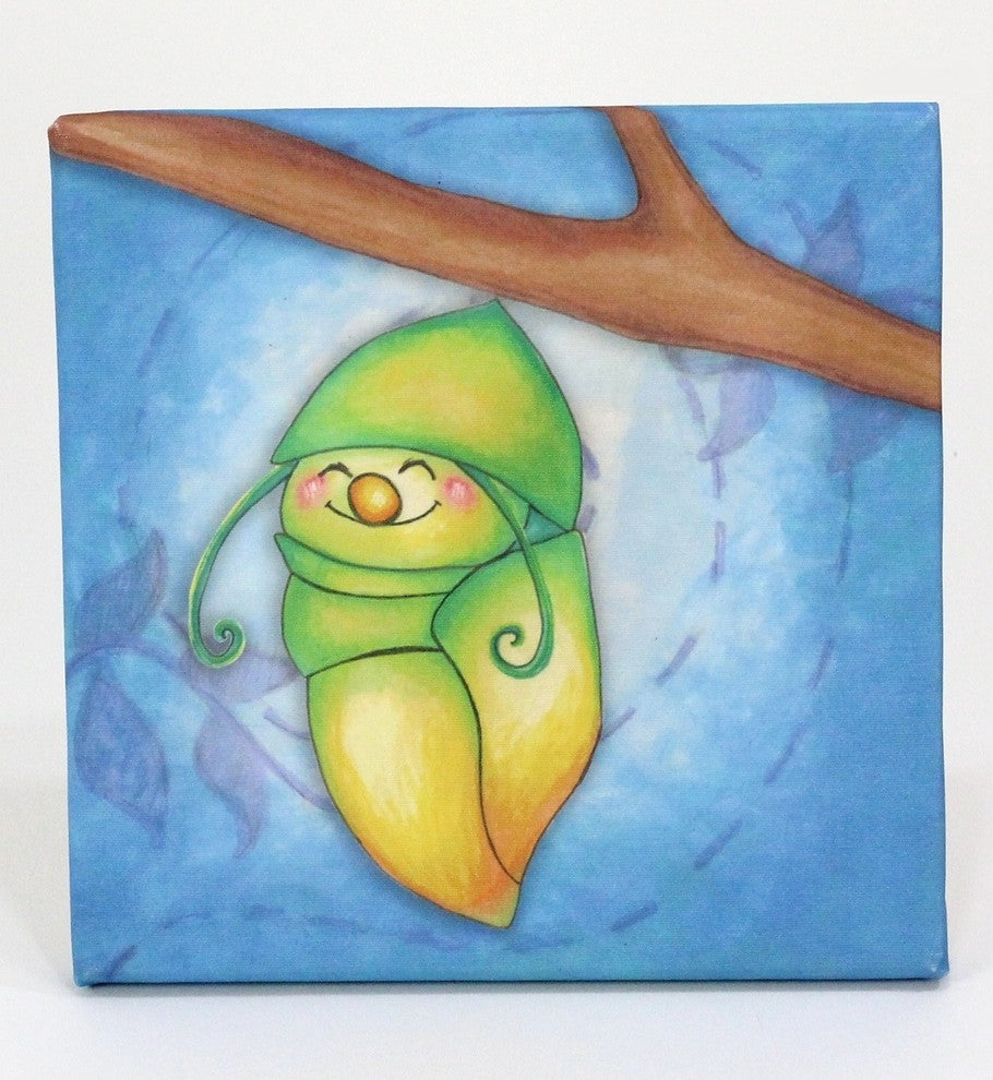Growing Kids Caterpillar to Butterfly Series Canvas Wall Art, Cocoon
