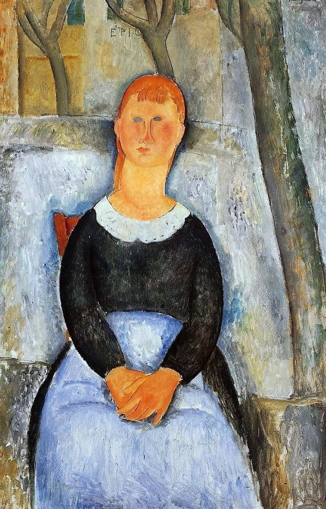 Amedeo Modigliani The Beautiful Grocer - 18" x 27" Premium Canvas Print