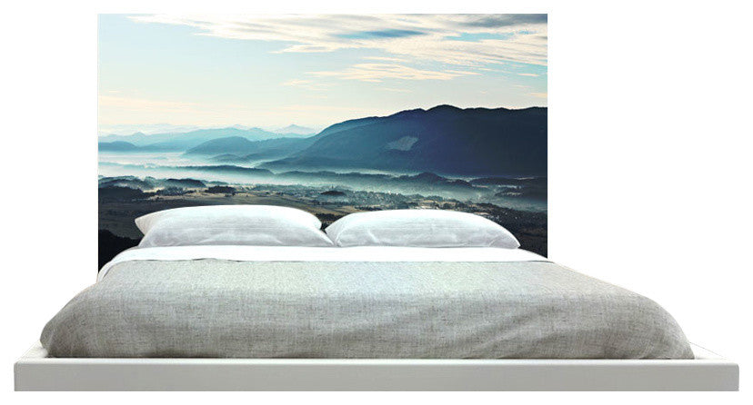 "Cloudy Mountains" Headboard