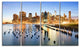 "Illuminated New York Skyscrapers" Canvas Print48"x28", 4-Panels