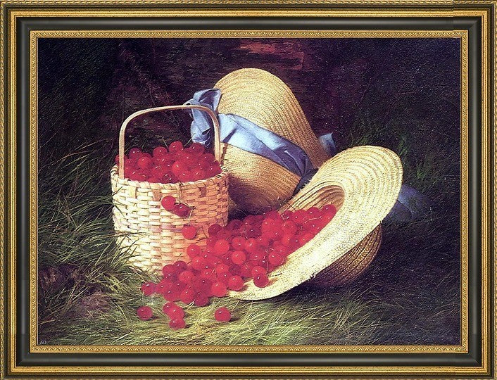 Robert Spear Dunning Harvest of Cherries Framed Premium Canvas Print, 16"x24"