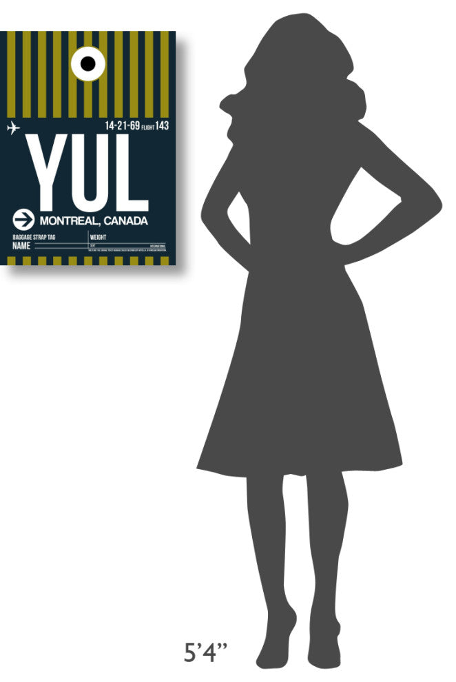"YUL Montreal Luggage Tag 1" Fine Art Print