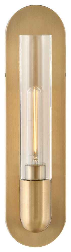 Lark Tully Medium Single Light Sconce, Lacquered Brass