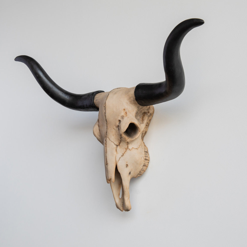 Large Faux Skull Texas Longhorn, Realistic