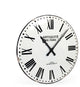 Corvin Wall Clock, Distressed White With Black Numbers