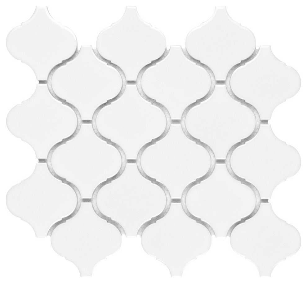 Metro Lantern Glossy White Porcelain Floor and Wall Tile