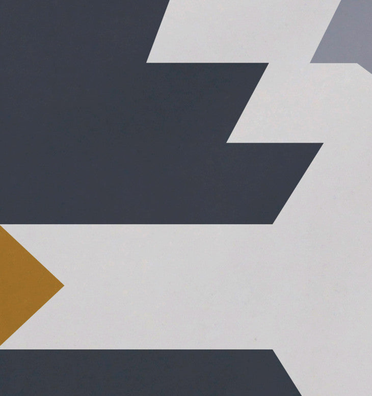 18"x14" Mesa, Geometric Print Placemat, Gray, Set of 4