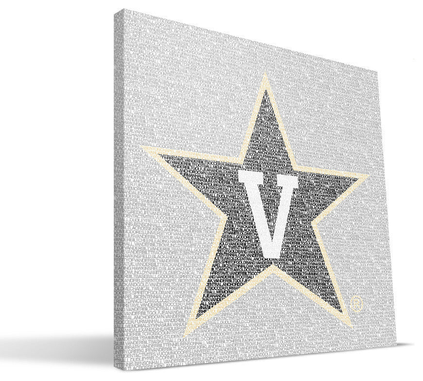 VAN Commodores Typo Canvas Print, 16"x16"