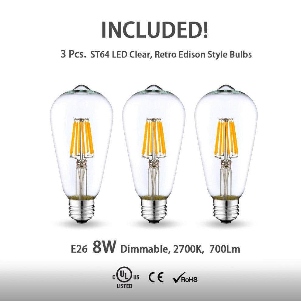 Midtown Wire Shade 3-Light Arch Floor Lamp, Dark Bronze