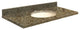 Quartz 43"x22" Vanity Top, Single Faucet Hole, Rapture, Biscuit Bowl
