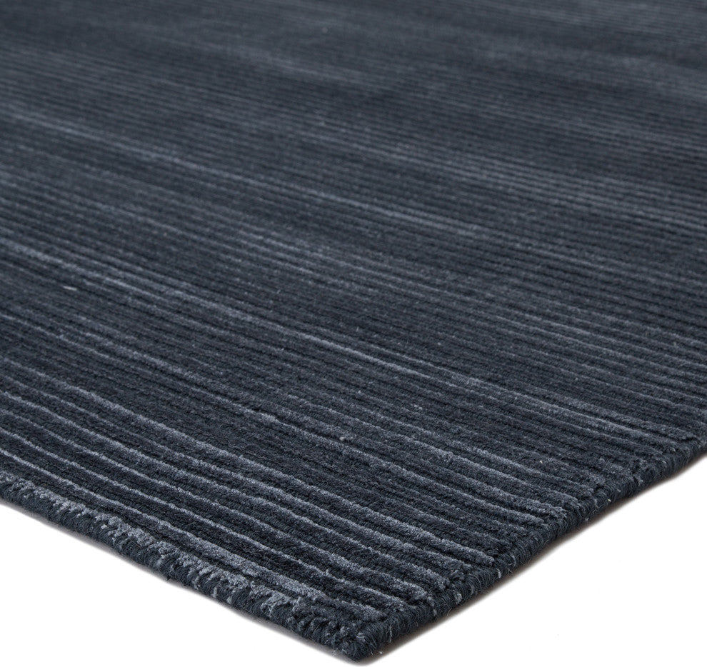 Jaipur Living Basis Handmade Solid Dark Blue Area Rug 5'X8'