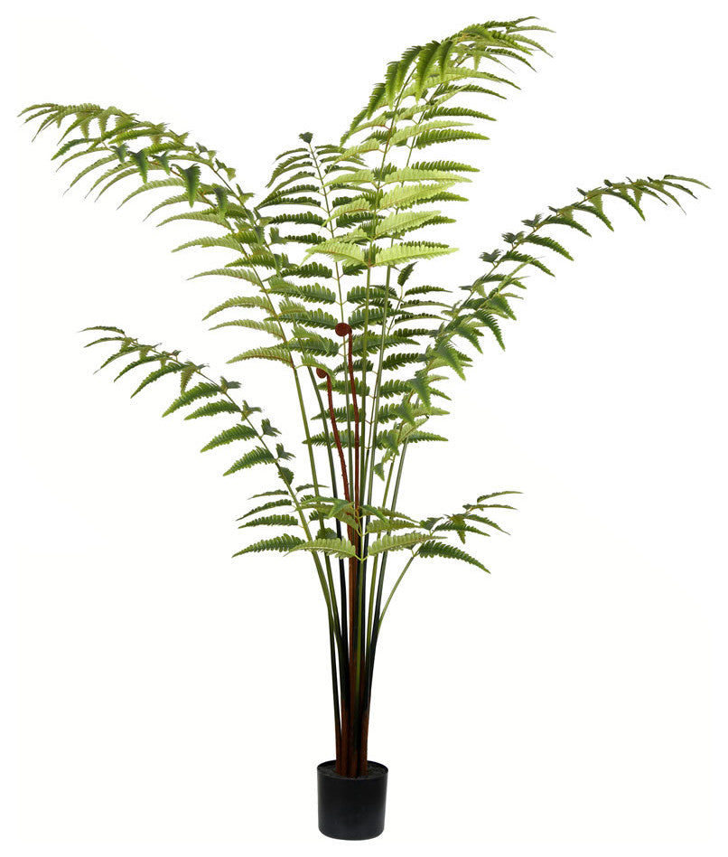 Vickerman 6' Artificial Potted Leather Fern