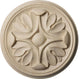 4 1/4"W x 4 1/4"H x 1/2"P Raymond Rosette, Alder