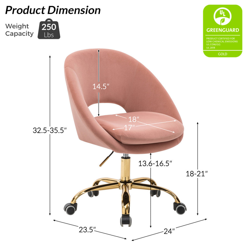 Savas Task Chair, Pink
