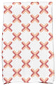 18x30" Criss Cross Geometric Print Hand Towels, Orange, Coral