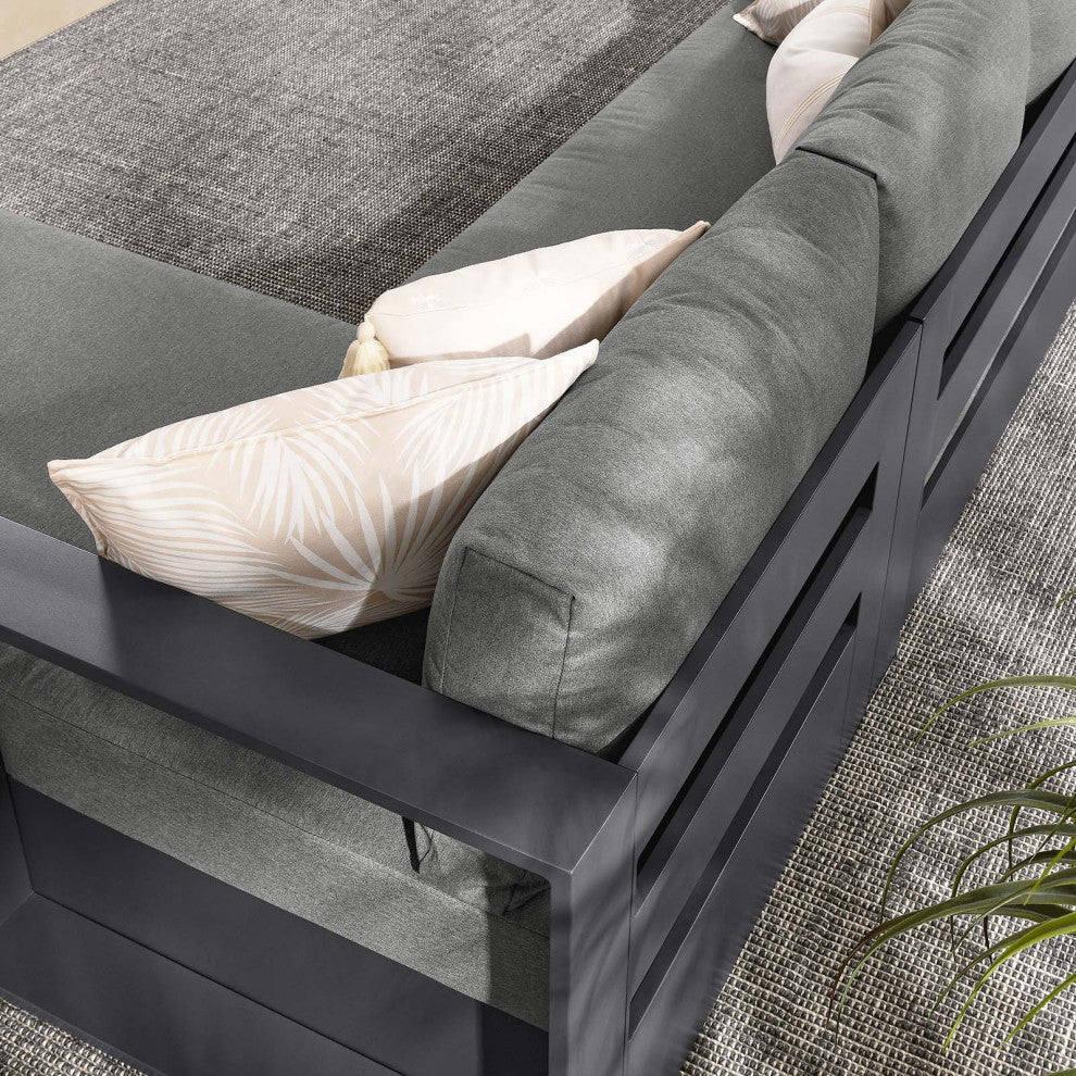 Tahoe Outdoor Patio Powder-Coated Aluminum 2-Piece Right-Facing Chaise Sectional