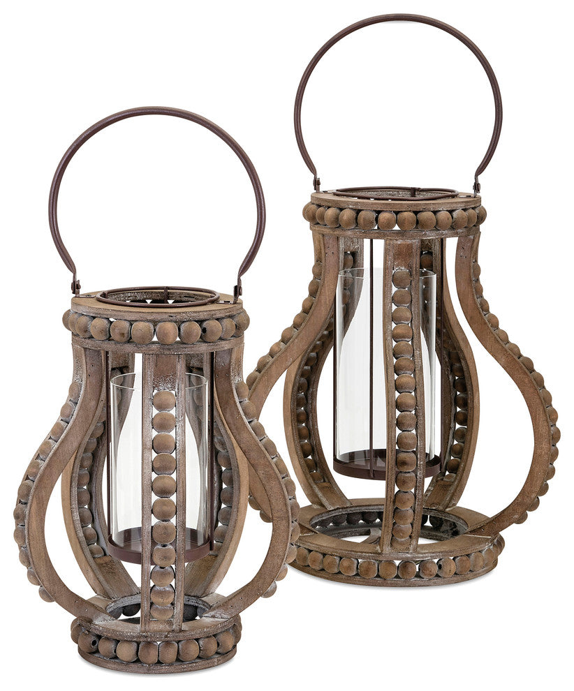 Akiko Large Wooden Lantern